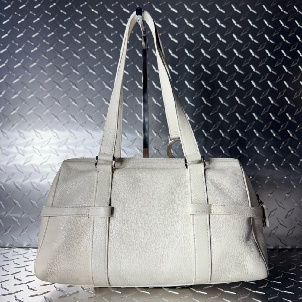 Dior Vintage Charm Logo Small Bowler Bag in White - Picture 3 of 11